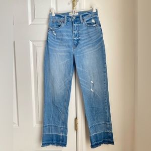 Abercrombie & Fitch Curve Love Ultra High Rise Straight Jeans Size 25S